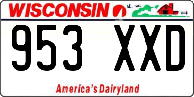 WI license plate 953XXD