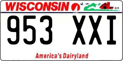 WI license plate 953XXI