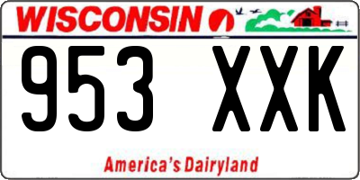 WI license plate 953XXK