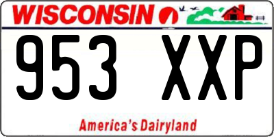 WI license plate 953XXP