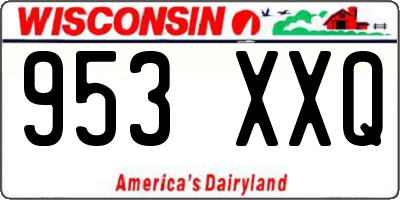 WI license plate 953XXQ