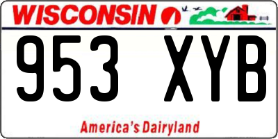 WI license plate 953XYB