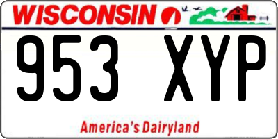 WI license plate 953XYP