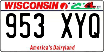 WI license plate 953XYQ