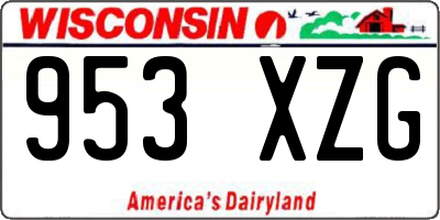 WI license plate 953XZG
