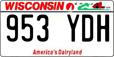 WI license plate 953YDH