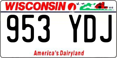 WI license plate 953YDJ