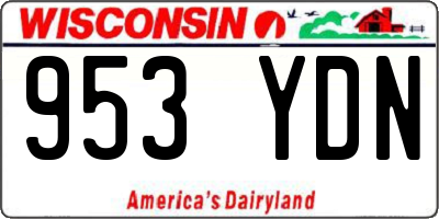 WI license plate 953YDN