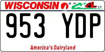 WI license plate 953YDP