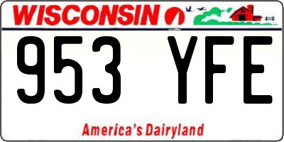 WI license plate 953YFE
