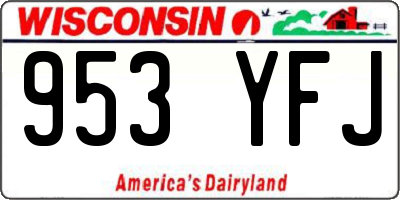 WI license plate 953YFJ