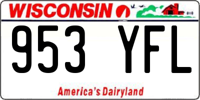 WI license plate 953YFL