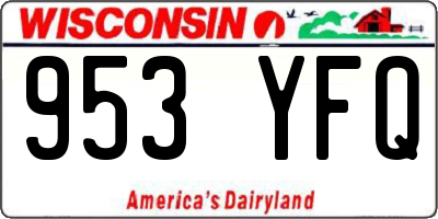 WI license plate 953YFQ