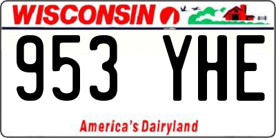 WI license plate 953YHE