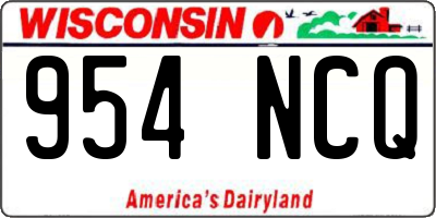 WI license plate 954NCQ