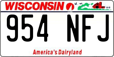 WI license plate 954NFJ