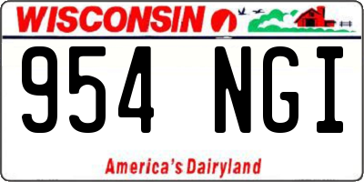 WI license plate 954NGI