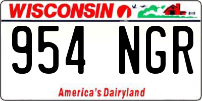 WI license plate 954NGR