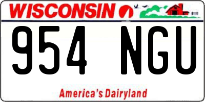 WI license plate 954NGU