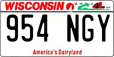WI license plate 954NGY