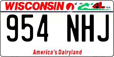 WI license plate 954NHJ