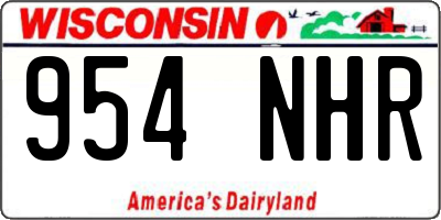 WI license plate 954NHR