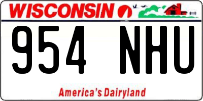 WI license plate 954NHU