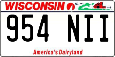 WI license plate 954NII