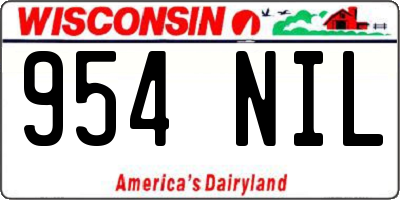 WI license plate 954NIL