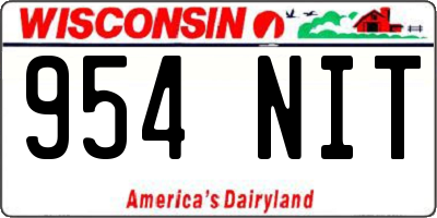 WI license plate 954NIT