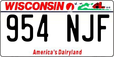WI license plate 954NJF