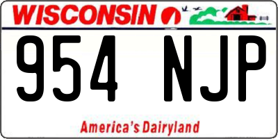WI license plate 954NJP