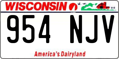WI license plate 954NJV