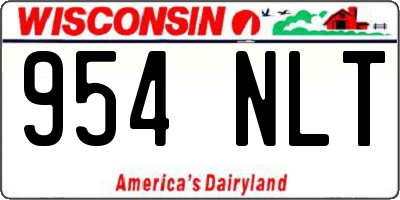 WI license plate 954NLT