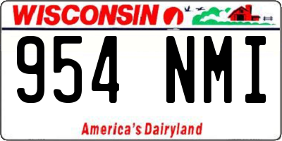 WI license plate 954NMI