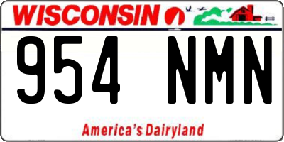 WI license plate 954NMN