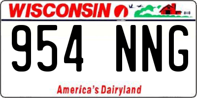 WI license plate 954NNG