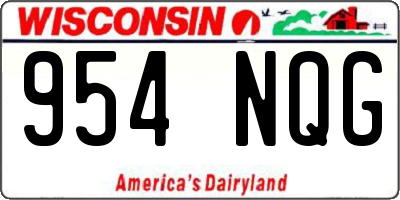 WI license plate 954NQG