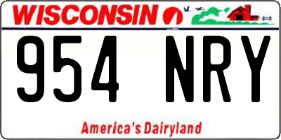 WI license plate 954NRY