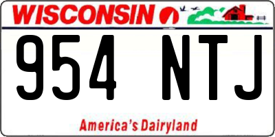 WI license plate 954NTJ