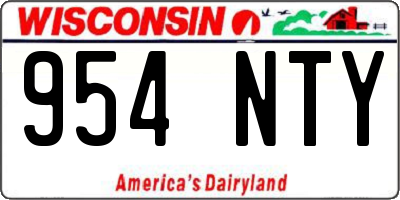 WI license plate 954NTY