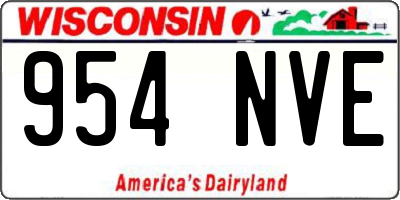 WI license plate 954NVE