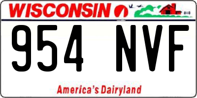 WI license plate 954NVF