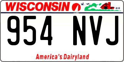 WI license plate 954NVJ