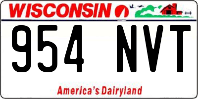 WI license plate 954NVT
