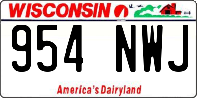 WI license plate 954NWJ