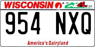 WI license plate 954NXQ