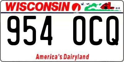 WI license plate 954OCQ