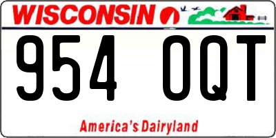 WI license plate 954OQT