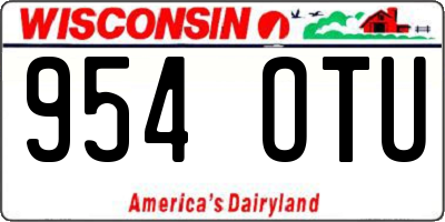 WI license plate 954OTU